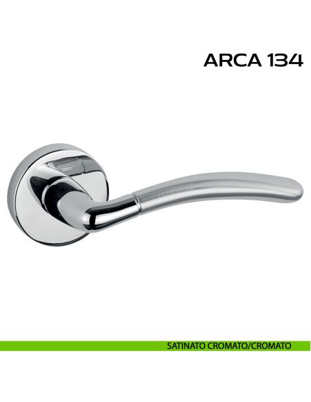 Maniglia per porta Arca 134 Reguitti satinato cromato - cromato
