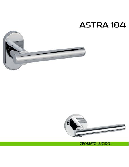 Maniglia per porta Astra 184 Reguitti con rosetta ovale