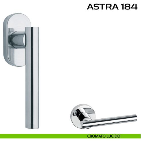 Maniglia per finestra martellina Astra 184 Reguitti cromato lucido