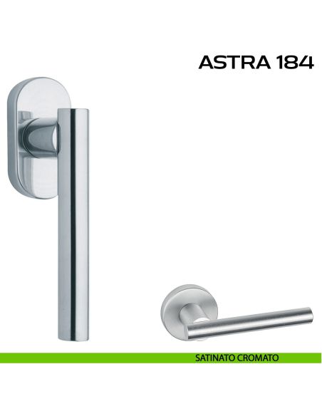 Maniglia per finestra martellina Astra 184 Reguitti satinato