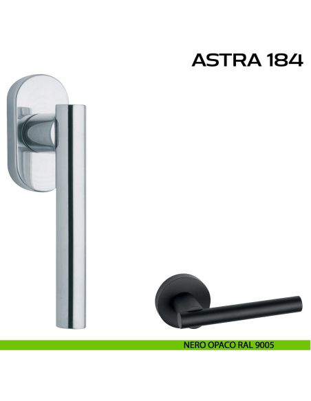 Maniglia per finestra martellina Astra 184 Reguitti nero