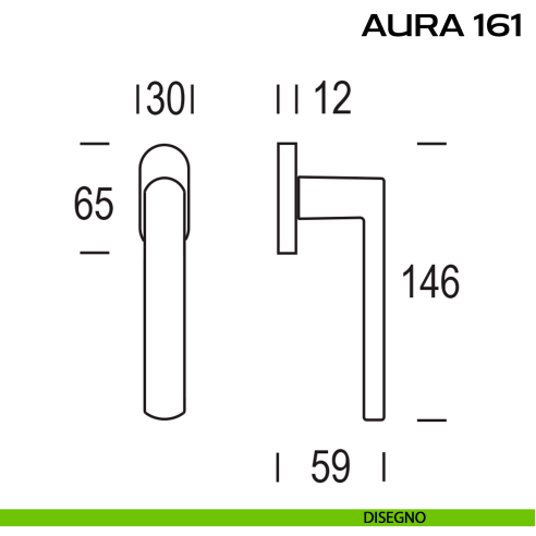 Maniglia per finestra DK Aura 161 Reguitti