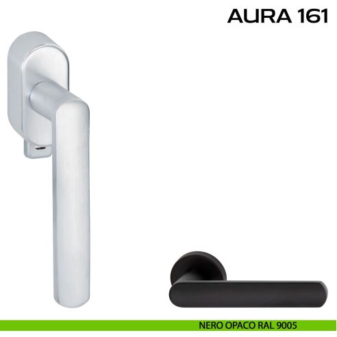 Maniglia per finestra con pulsante e rosetta DK Aura 161 Reguitti