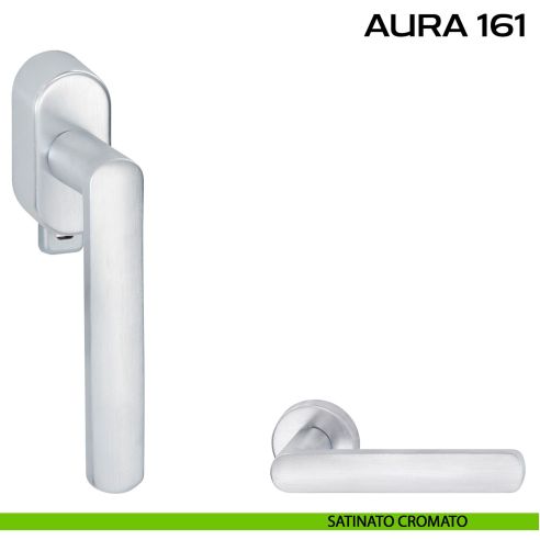 Maniglia per finestra con pulsante e rosetta DK Aura 161 Reguitti