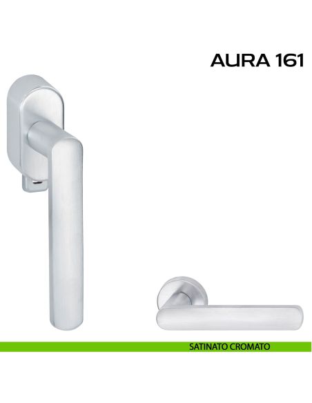 Maniglia per finestra con pulsante e rosetta DK Aura 161 Reguitti