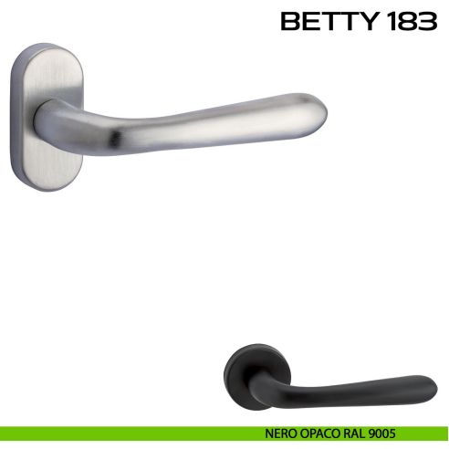 Maniglia per porta Betty 183 Reguitti con rosetta ovale nero