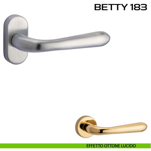 Maniglia per porta Betty 183 Reguitti con rosetta ovale lucido