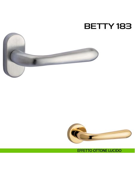 Maniglia per porta Betty 183 Reguitti con rosetta ovale lucido