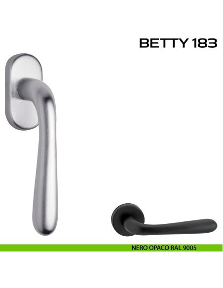 Maniglia per finestra martellina Betty 183 Reguitti nero