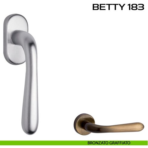 Maniglia per finestra martellina Betty 183 Reguitti bronzato