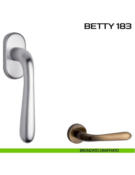 Maniglia per finestra martellina Betty 183 Reguitti bronzato