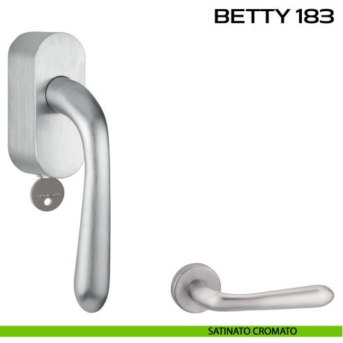 Maniglia per finestra martellina DK con chiave Betty 183 Reguitti cromato