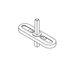 Movimento gratz con fori + Q7 per maniglia finestra cremonese apertura senso orario Reguitti