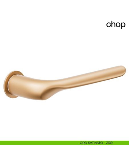 Maniglia per porta Chop dnd handles con rosetta minimale Unico oro