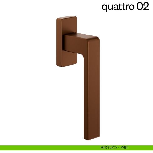 Maniglia per finestra martellina DK quattro 02 dnd bronzo