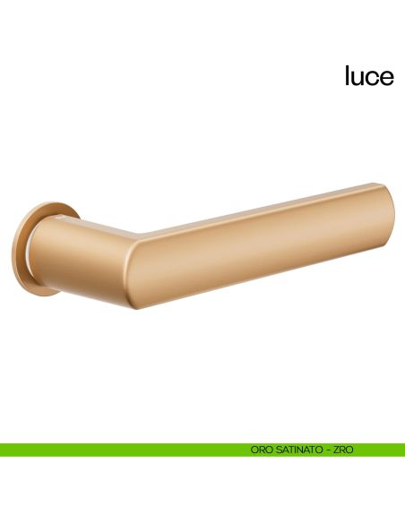 Maniglia per porta Luce dnd handles con rosetta minimale Unico oro