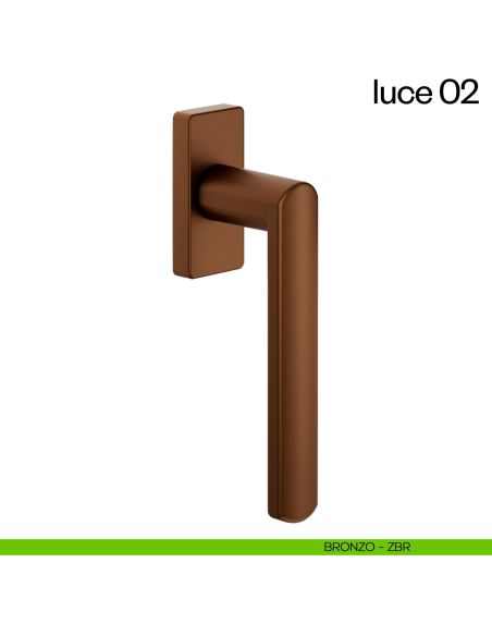 Maniglia per finestra martellina DK Luce 02 dnd bronzo