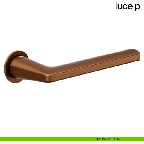 Maniglia per porta Luce P dnd handles con rosetta minimale Unico bronzo