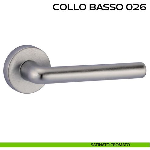 Maniglia per porta Collo Basso 026 Reguitti satinato