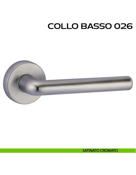 Maniglia per porta Collo Basso 026 Reguitti satinato