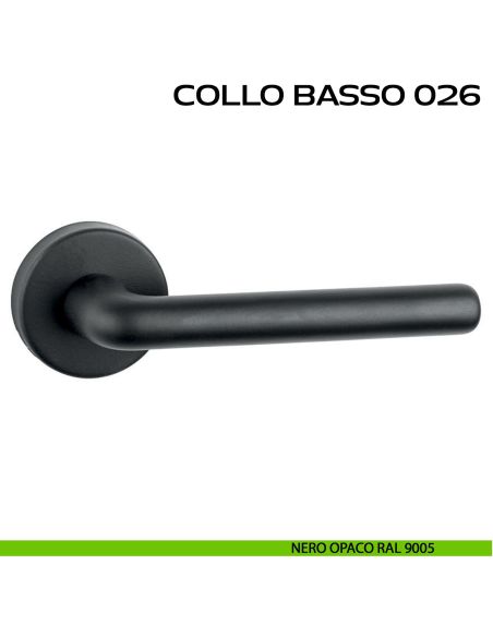 Maniglia per porta Collo Basso 026 Reguitti nero