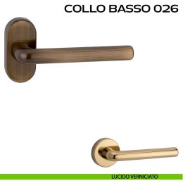 Maniglia per porta Collo Basso 026 Reguitti con rosetta ovale 2