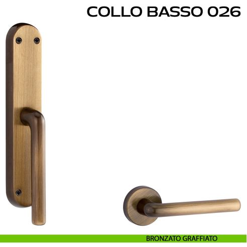 Maniglia per finestra cremonese Collo Basso 026 Reguitti bronzato