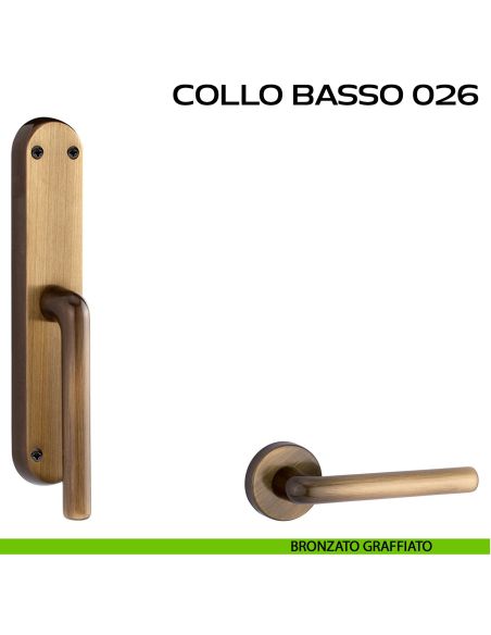 Maniglia per finestra cremonese Collo Basso 026 Reguitti bronzato