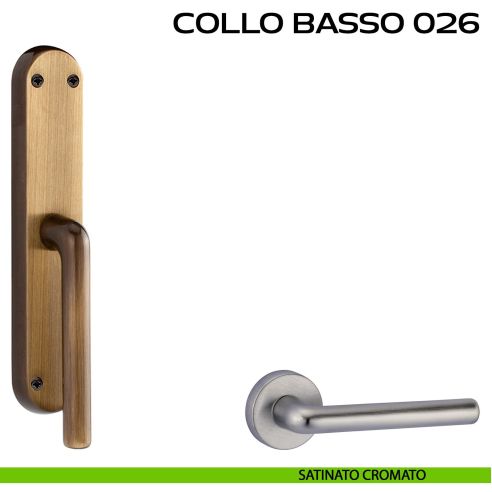 Maniglia per finestra cremonese Collo Basso 026 Reguitti satinato