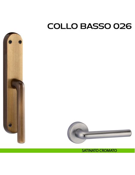 Maniglia per finestra cremonese Collo Basso 026 Reguitti satinato