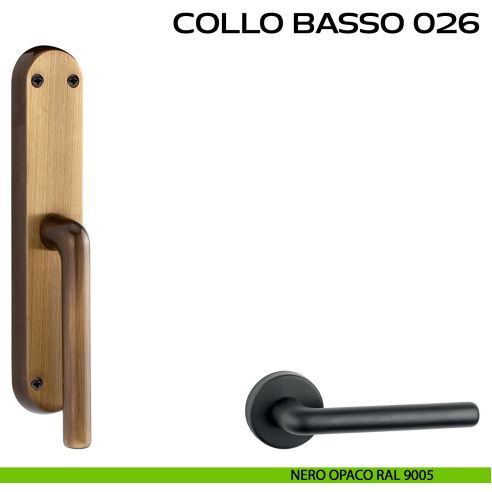 Maniglia per finestra cremonese Collo Basso 026 Reguitti nero