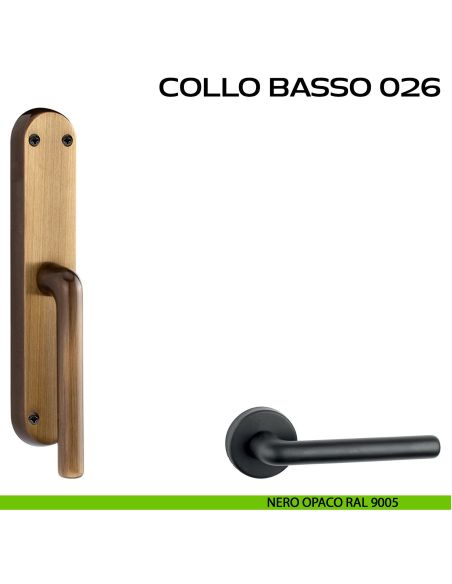 Maniglia per finestra cremonese Collo Basso 026 Reguitti nero
