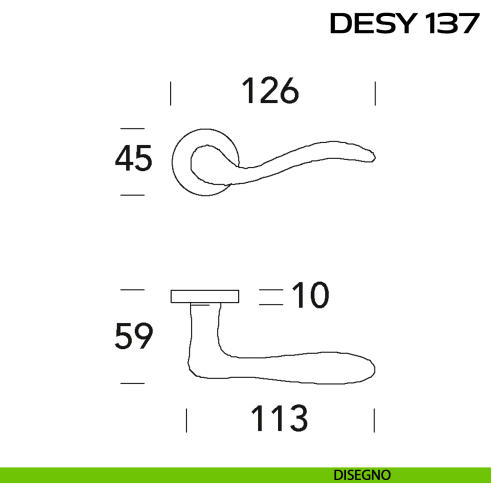 Maniglia per porta Desy 137 Reguitti disegno