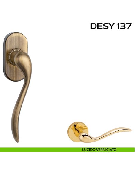 Maniglia martellina DK per finestra Desy 137 Reguitti lucido