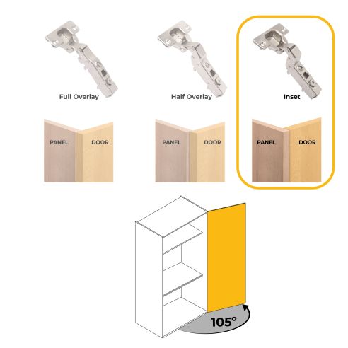 Emuca Lotto di 20 cerniere collo alto X91 con chiusura soft e Basetta a vite, altezza 1, Acciaio, Nichelato