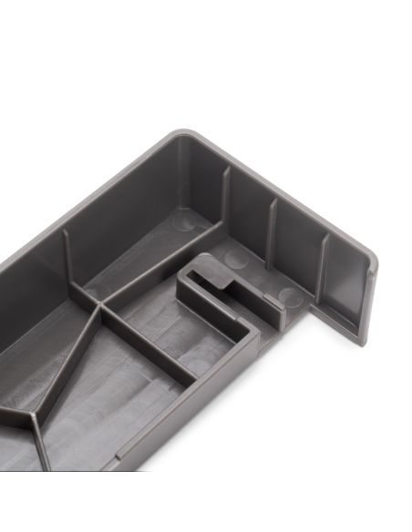 Emuca Telaio con guide a estrazione totale e chiusura morbida per accessori per armadi Quartz, 562-588mm, Alluminio e plastica