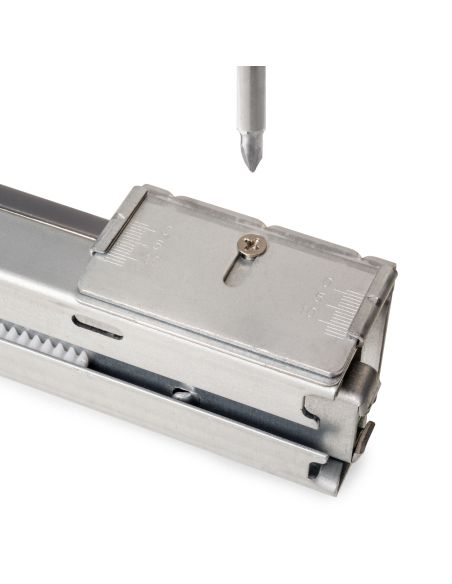 Emuca Telaio con guide a estrazione totale e chiusura morbida per accessori per armadi Quartz, 612-638mm, Alluminio e plastica