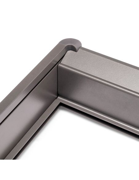 Emuca Telaio con guide a estrazione totale e chiusura morbida per accessori per armadi Quartz, 662-688mm, Alluminio e plastica