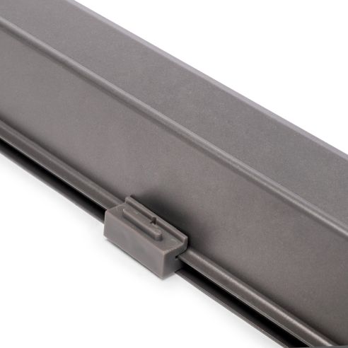 Emuca Telaio con guide a estrazione totale e chiusura morbida per accessori per armadi Quartz, 712-738mm, Alluminio e plastica