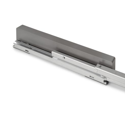 Emuca Telaio con guide a estrazione totale e chiusura morbida per accessori per armadi Quartz, 787-813mm, Alluminio e plastica