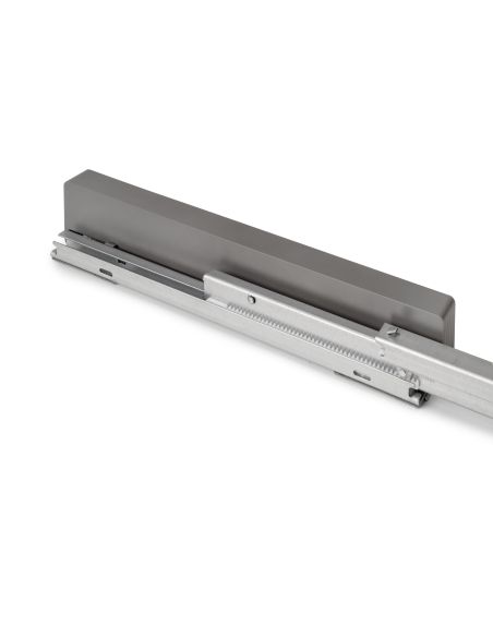 Emuca Telaio con guide a estrazione totale e chiusura morbida per accessori per armadi Quartz, 812-838mm, Alluminio e plastica