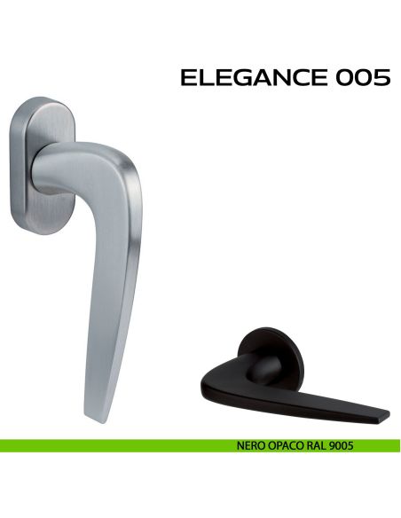 Maniglia per finestra martellina 005 Elegance Reguitti nero