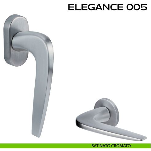 Maniglia per finestra martellina 005 Elegance Reguitti satinato cromato