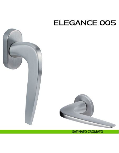 Maniglia per finestra martellina 005 Elegance Reguitti satinato cromato