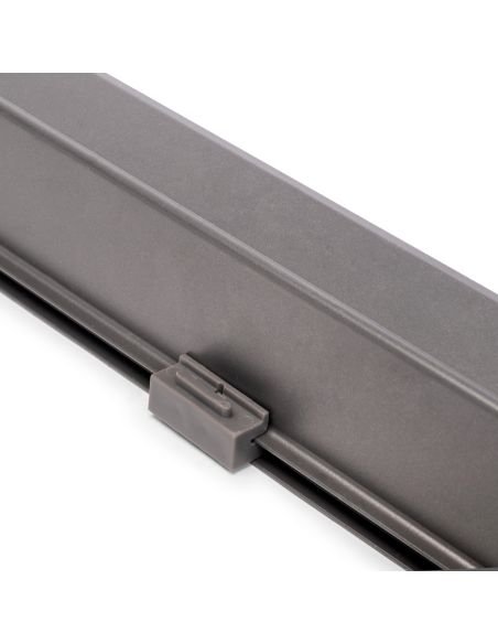 Emuca Telaio con guide a estrazione totale e chiusura morbida per accessori per armadi Quartz, 837-863mm, Alluminio e plastica