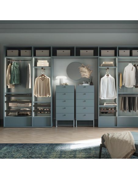 Emuca Telaio con guide a estrazione totale e chiusura morbida per accessori per armadi Quartz, 887-913mm, Alluminio e plastica