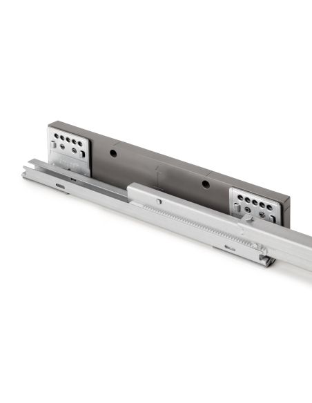 Emuca Telaio con guide a estrazione totale e chiusura morbida per accessori per armadi Quartz, 962-988mm, Alluminio e plastica