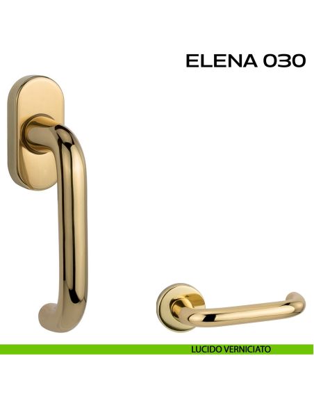 Maniglia per finestra martellina Elena 030 Reguitti lucido verniciato