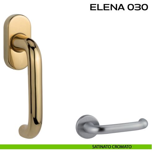 Maniglia per finestra martellina Elena 030 Reguitti satinato cromato