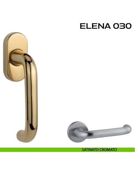Maniglia per finestra martellina Elena 030 Reguitti satinato cromato